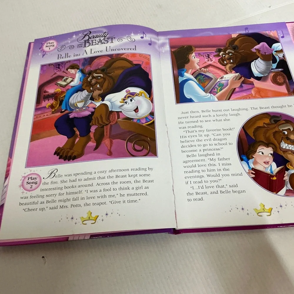 Disney Vintage Music Player Storybook 24 Songs 4 Discs 2004 Princess Stories OS